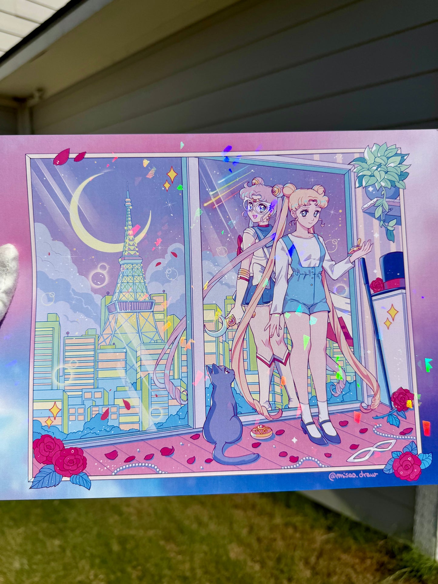 Destiny and Desire Tokyo Tower holographic print
