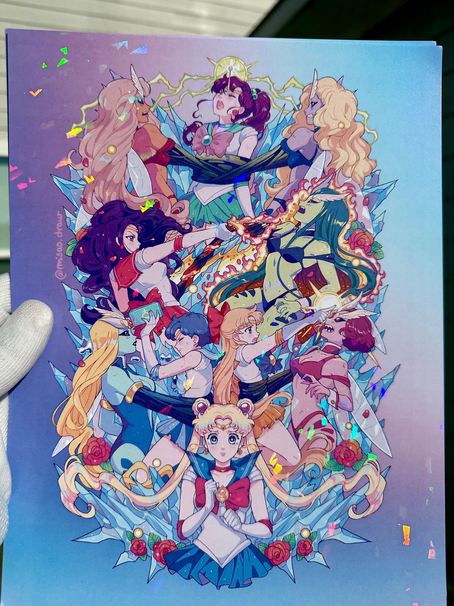 Death of the Sailor Guardians Holographic print
