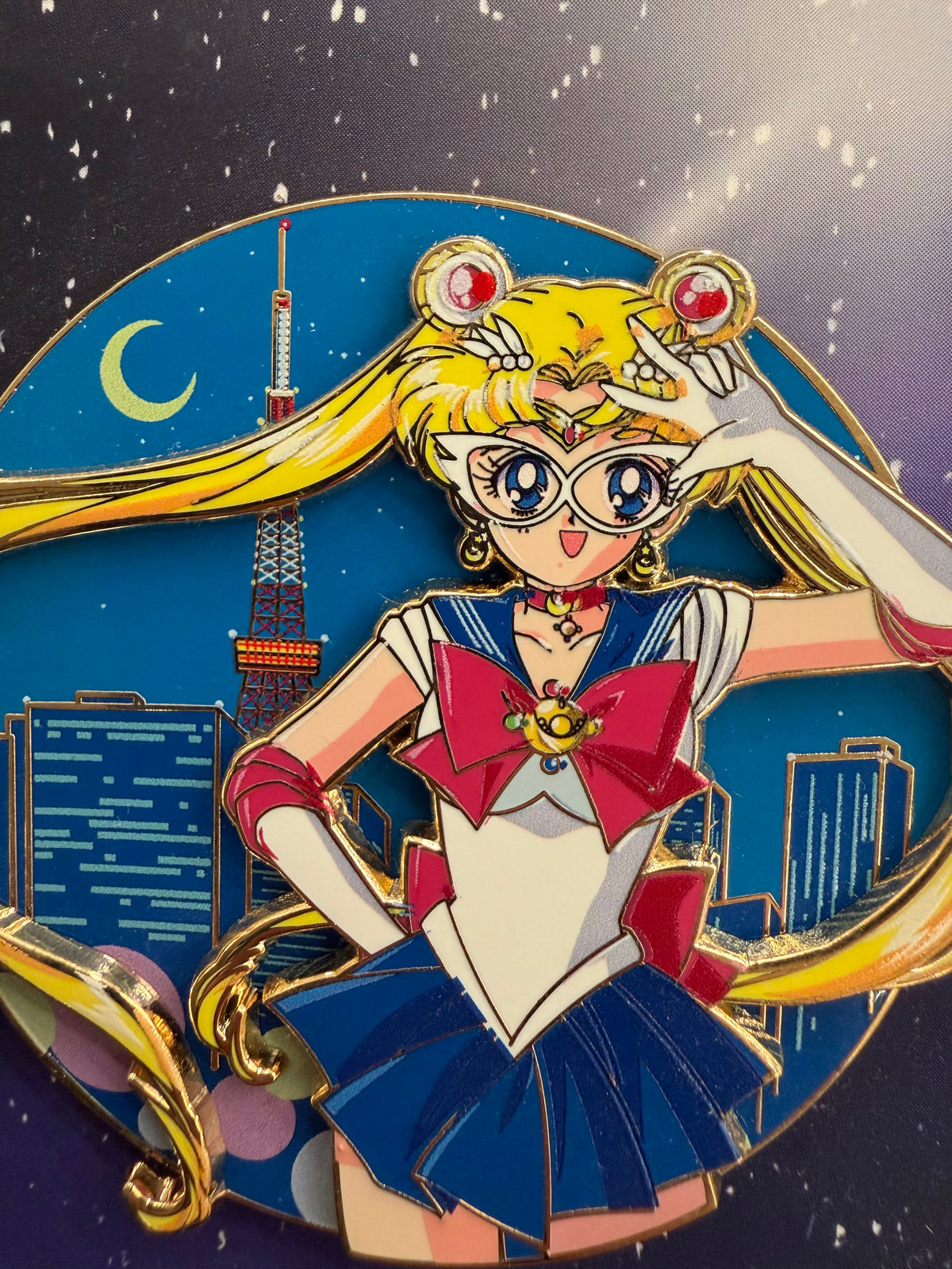 Cosmic chronicles prototype moon pin