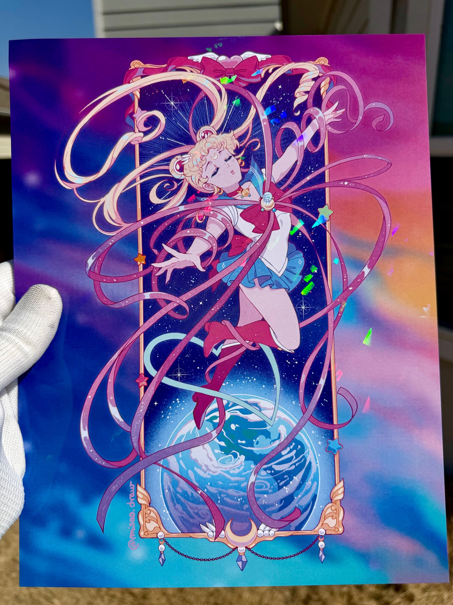 Sailor Moon henshin holographic print
