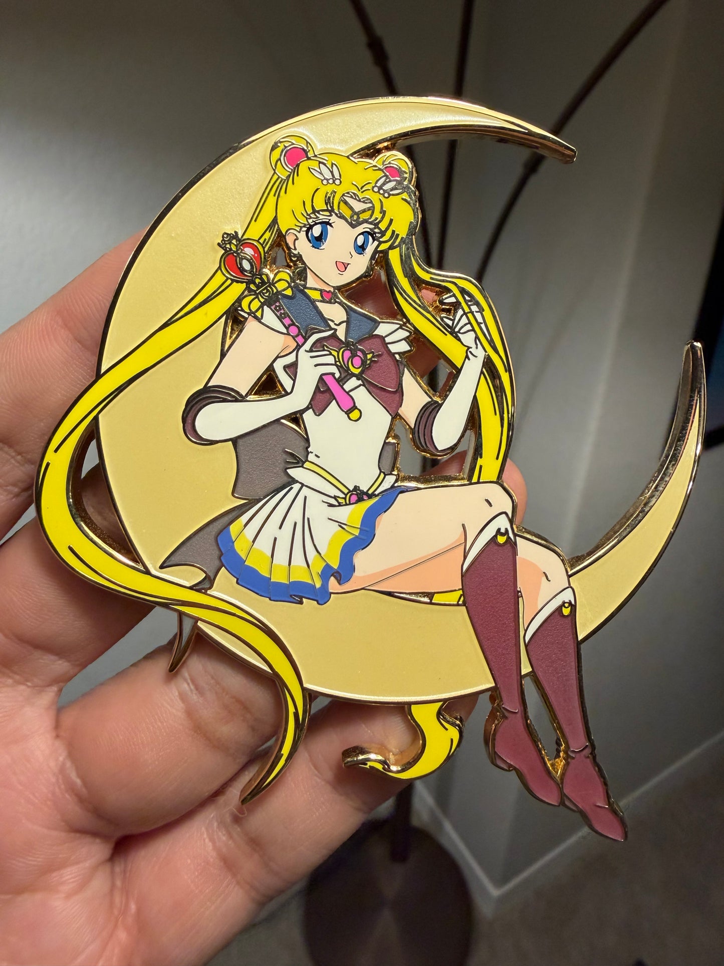 Super Sailor Moon on Moon Pin