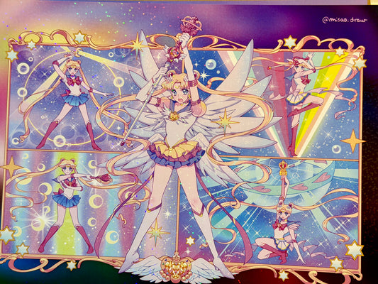 Sailor Moon Attacks Heavy Holographic Print