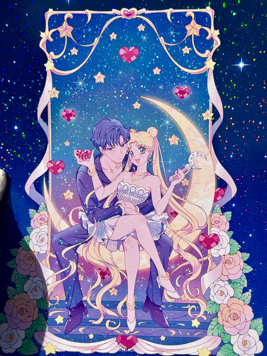 Fly Me to the Moon OG heavy holographic print