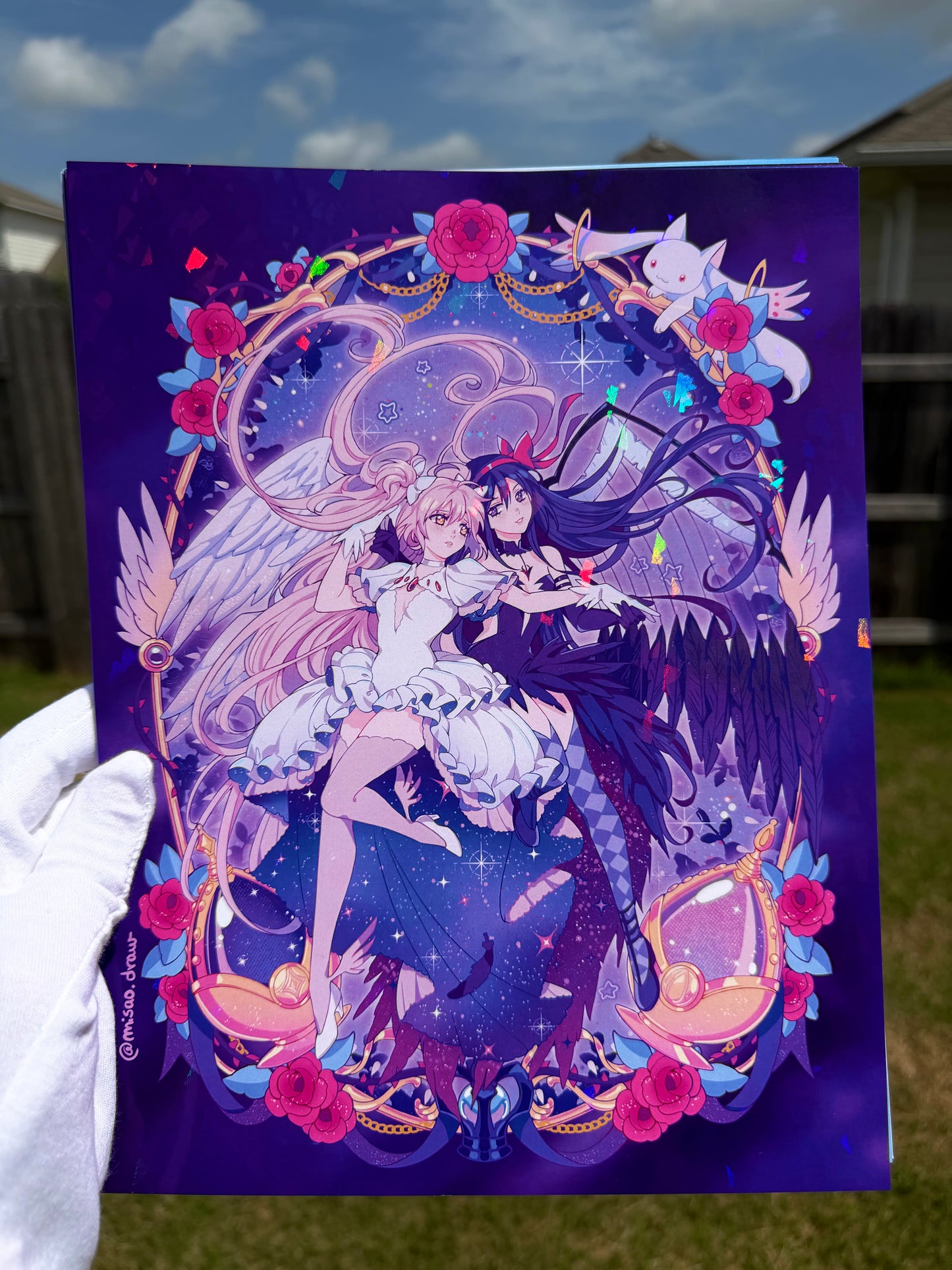 Madoka Magica: Ultimate Madoka & Devil Homura holographic print