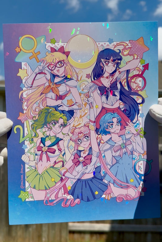 Prototype Girls Pink Hair holographic print