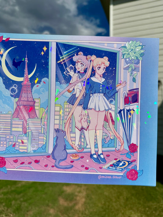 Destiny & Desire Tokyo Night holographic print