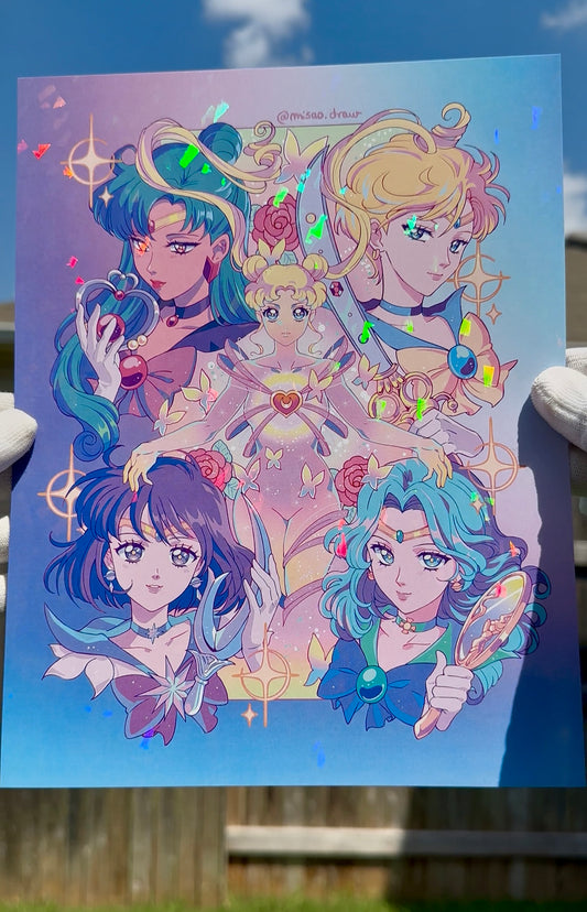 The Mysterious New Guardians Pastel Holographic Print