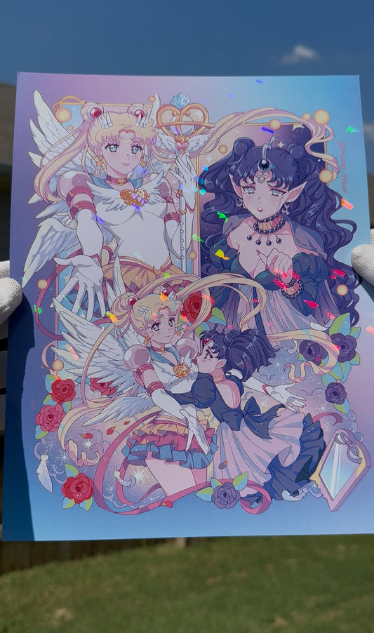 Moon Power Love! Holographic print