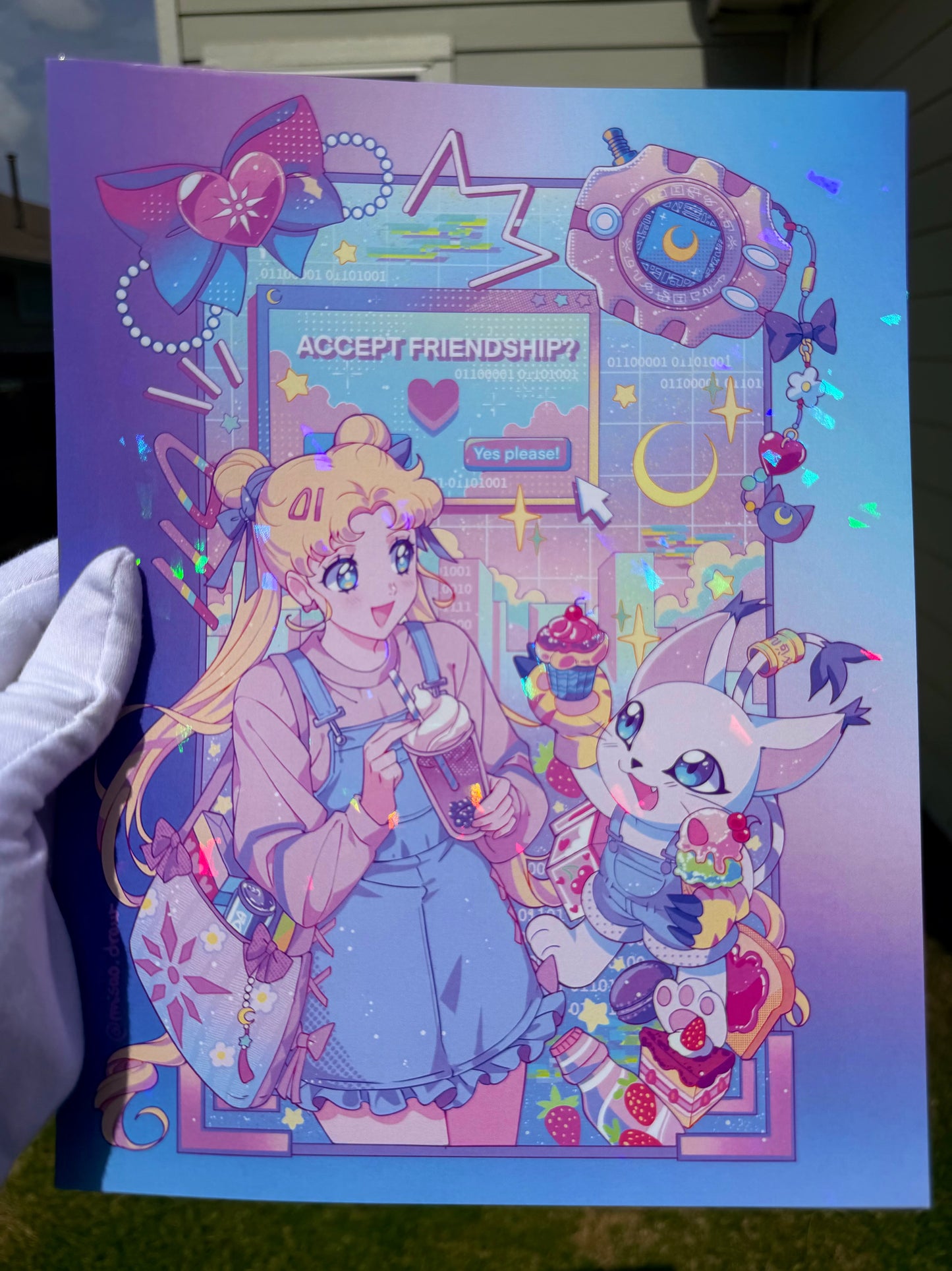 Usagi & Tailmon Holographic Print