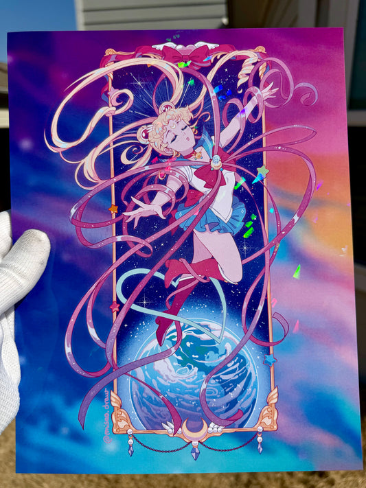 Sailor Moon henshin holographic print
