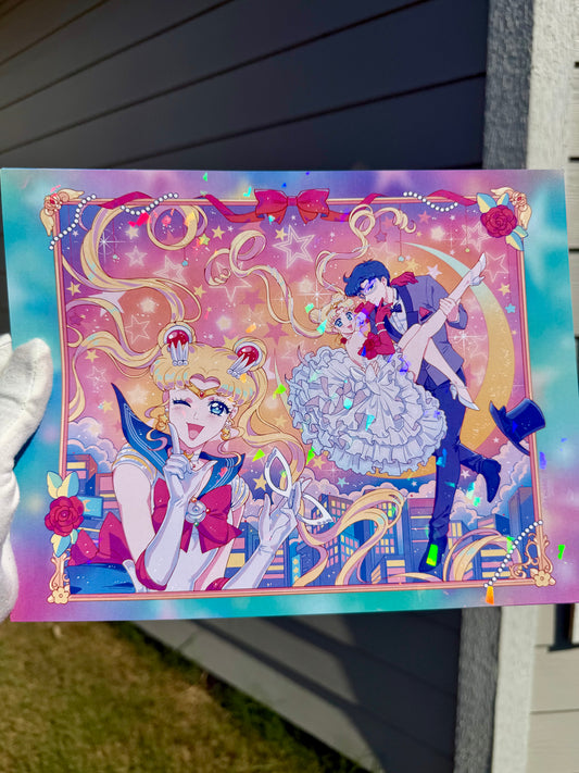 Moonlight Destiny Masquerade Holographic Print