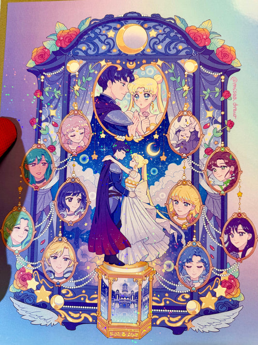 Tuxedo Mirage Heavy Holographic Print