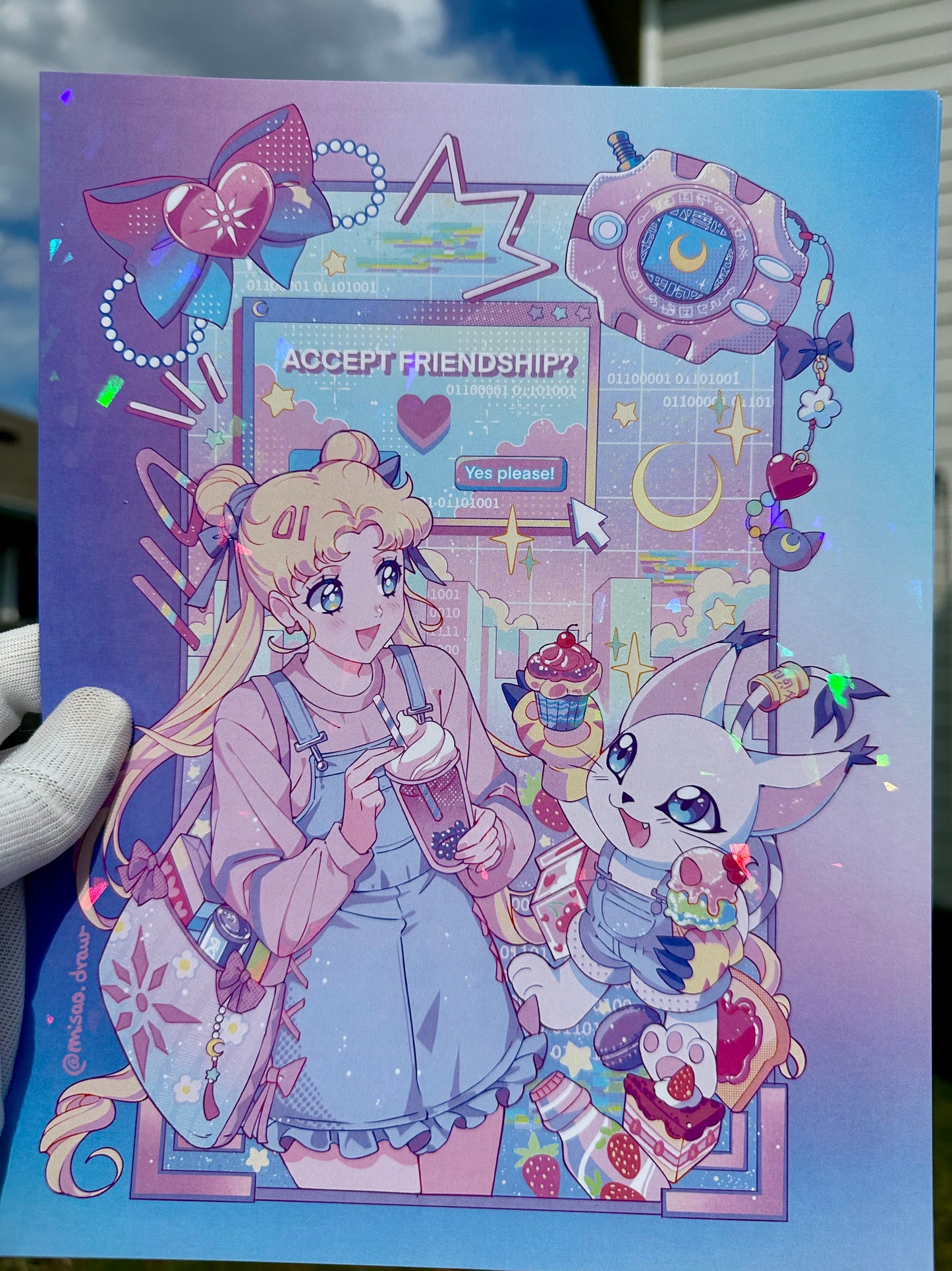 Usagi & Tailmon Holographic Print