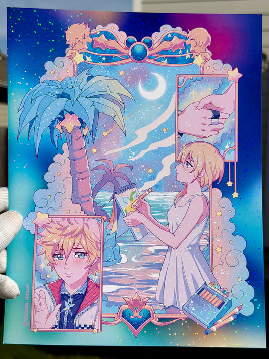 Dearly Beloved: Roxas & Naminé heavy holographic print