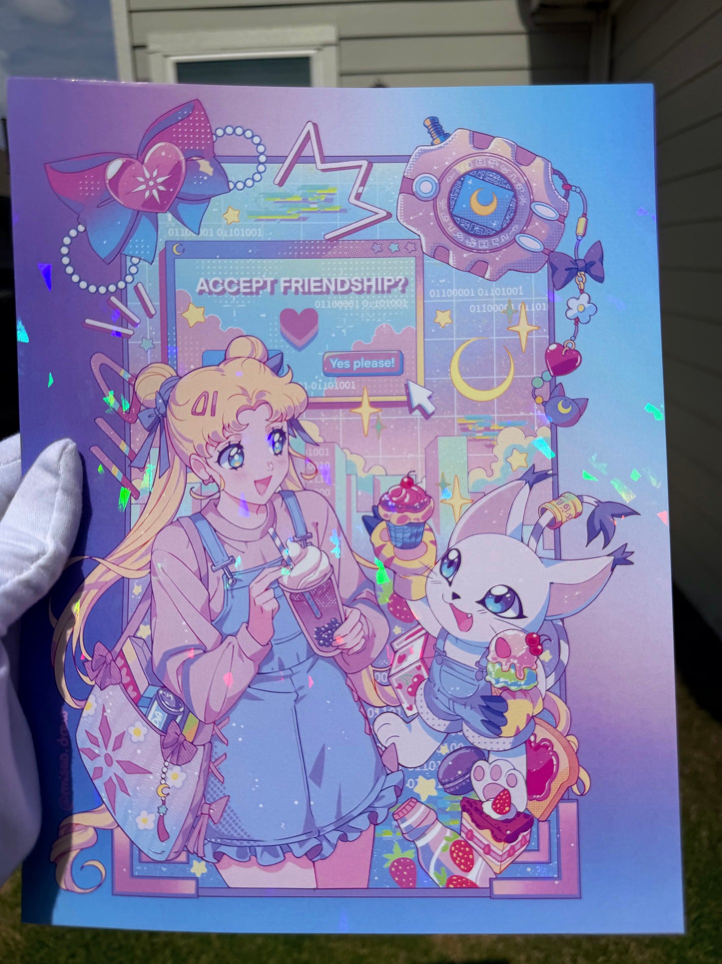 Usagi & Tailmon Holographic Print