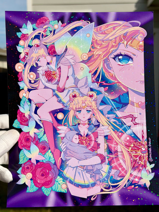 Saturn and the Messiah heavy holographic print
