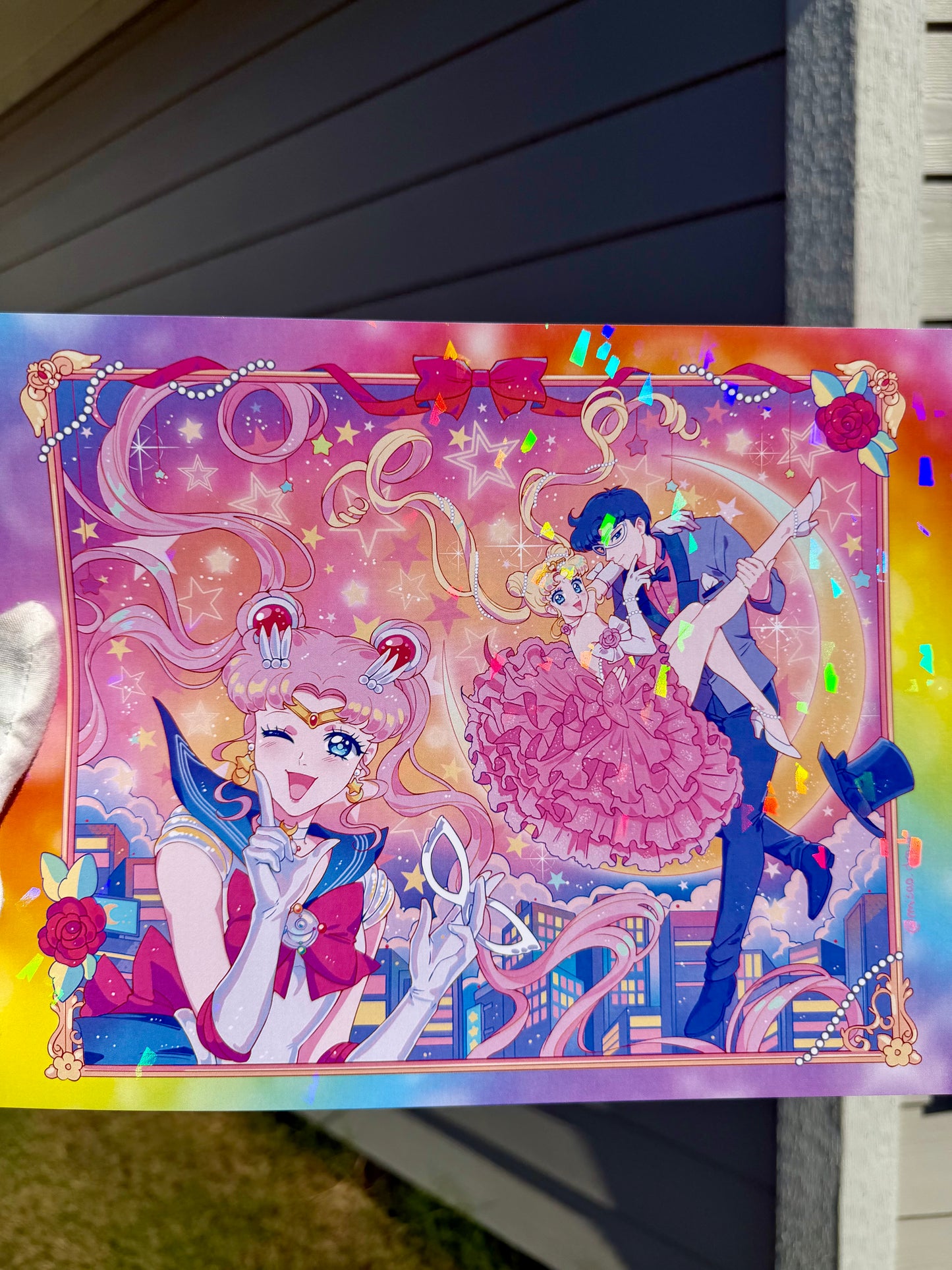 Moonlight Destiny Masquerade Holographic Print
