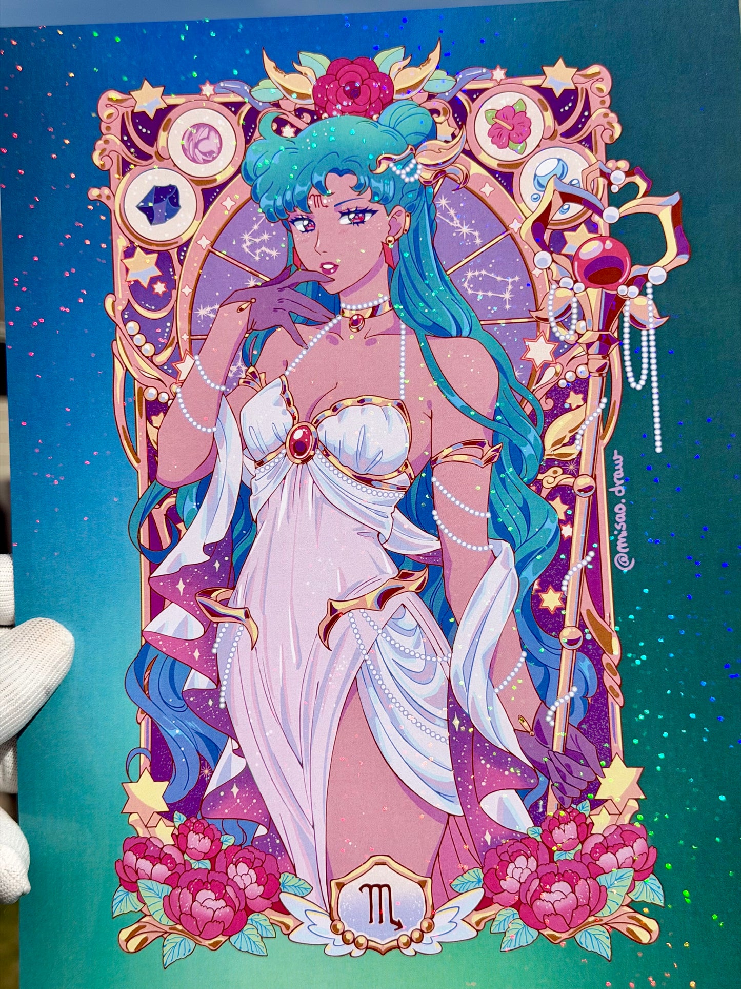 Zodiac Series Scorpio: heavy holographic print