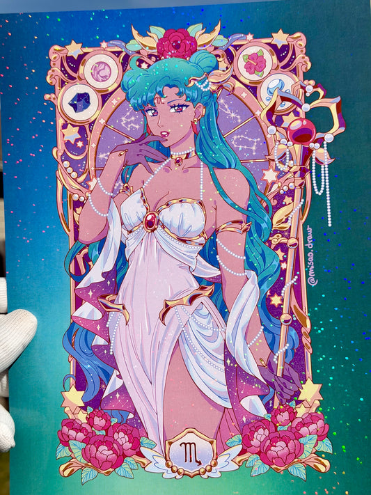 Zodiac Series Scorpio: heavy holographic print