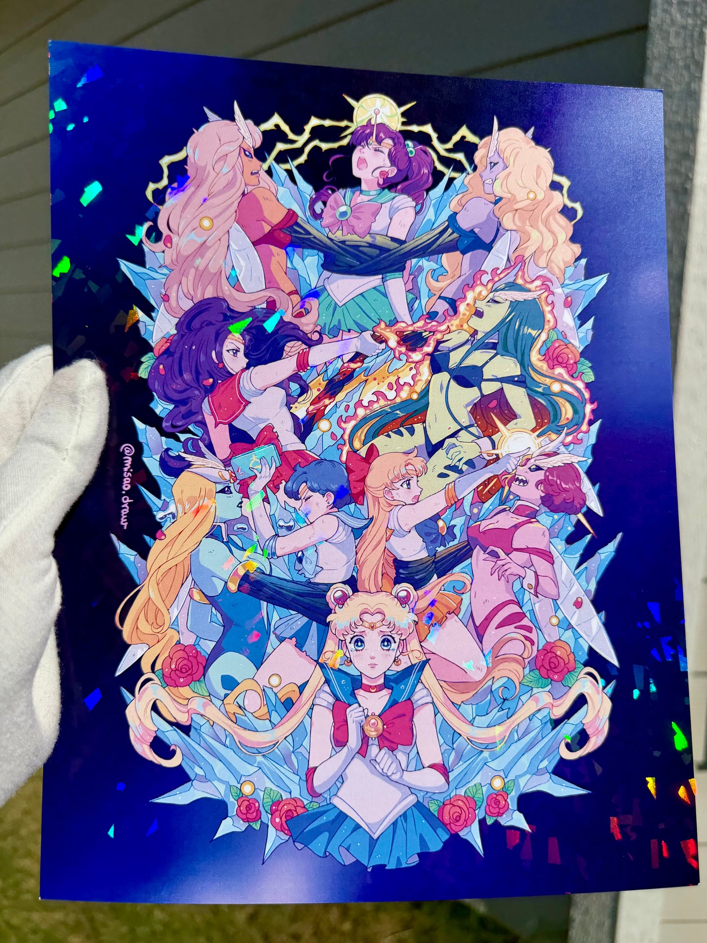 Death of the sailor guardians holographic print